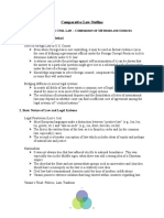 Comparative Law Outline: C L & C L - C M S 1. Uses of Comparative Method