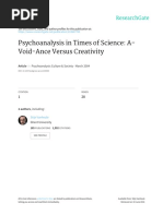 Psychoanalysis in Times of Science