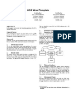 IJCA Word Template: 1st Author 2nd Author 3rd Author