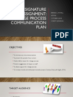 Signature Assignment: Change Process Communication Plan: Brenda L. Stovall AET/560 OCTOBER 8, 2018 Charity Jennings