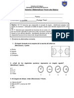 Prueba Coeficiente 2 Matemáticas 3° Básico