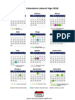 Vigo Calendario Laboral 2018