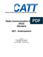 Radio Communication Systems (RCS) Standard AET - Endorsement