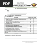 Film Adaptation Evaluation Sheet: A. Work Performance Task Factors Rating