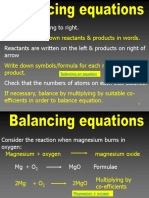 Draw Arrow Pointing To Right. Reactants Are Written On The Left & Products On Right of Arrow