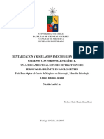 Mentalización y Regulación Emocional en Adolescentes Chilenos Con Personalidad Límite