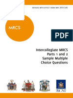 Intercollegiate MRCS Parts 1 and 2 Sample Multiple Choice Questions