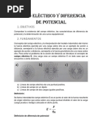 Campo Eléctrico y Diferencia de Potencial PRACTICA