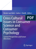 Cross Cultural Issues in Consumer Science and Consumer Psychology