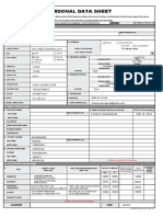 CS Form No. 212 Revised Personal Data Sheet New