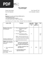 Tefl Lesson Plan 5