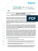 Dumas or Kjeldahl - Is There An Influence On Crude Protein Measurement PDF