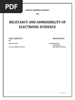 Relevancy and Admissibility of Electronic Evidence