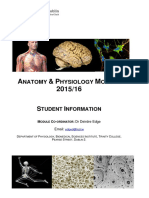 Natomy Hysiology Odule: Tudent Nformation