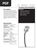 C C 5 56 62 2 C CM M: Description Boundary Layer Microphone