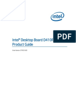 Intel® Desktop Board D410PT Product Guide: Order Number: E74522-002