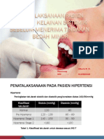 Penatalaksanaan Pasien Dengan Komplikasi (Hipertensi, DM, Post Stroke, HD, Gravid) Sebelum Tindakan Bedah Minor