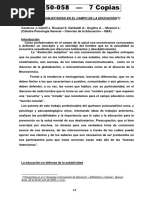 Rescatar La Subjetividad en El Campo de La Educación - Canteros, Jorge