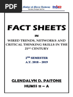 Fact Sheets: Glendalyn D. Paitone Humss 11 - A