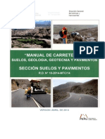 MANUAL de CARRETERAS MTC - Peru (Actual) Suelos, Geología, Geotecnia y Pavimentos