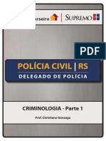 Apostila PC Rs Delegado Edital 2018 Criminologia Christiano Gonzaga