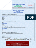 CS604 Operating Systems 2012 Mid Term Past Papers Mcqs Solved With References by Moaaz