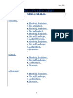 CoStructural, - Plumbing Disciplines: - Site and Landscape, - Architectural, - Structural, Py