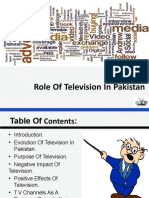 Role of Television in Pakistan