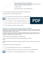 Apol 04 Sistema Gerenciador de Banco de Dados NOTA 100 CD