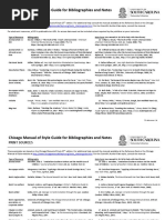 Chicago Manual of Style Guide For Bibliographies and Notes: Electronic Sources