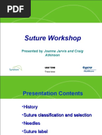 Suture Workshop: Presented by Joanna Jarvis and Craig