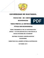 Desarrollo de La Construcción Naval y Su Influencia en El Sector de La Pesca Atunera Del Ecuador