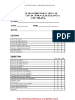 Ficha Seguimiento Del Nivel de Cia Curricular de Lengua