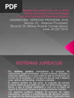 Derecho Procesal Civil - Sistemas Procesales