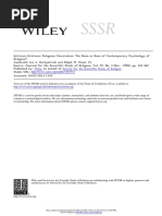 Wiley Society For The Scientific Study of Religion