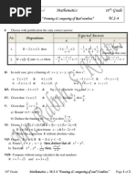 Mathematics - Grade Name: - . - . - . - . " " W.S-4: Al Mahdi High School