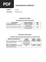 Curriculum Vitae Contralmirante PIZARRO