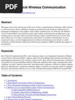 Inter Intra Vehicle Wireless Communication