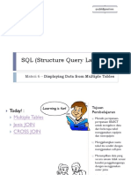 SQL (Structure Query Language) : Materi 6 - Displaying Data From Multiple Tables