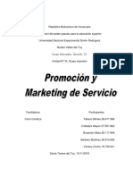 Promoción y Marketing de Servicio