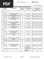 Annual Training Calender 2019