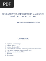 APA - Tema - 1 - Fundamentos, Importancia y Alcance Temático Del Estilo APA