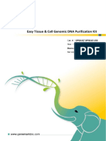 Easy Tissue & Cell Genomic DNA Purification Kit: Cat. # DP021E/ DP021E-150 Size 50/150 Reactions