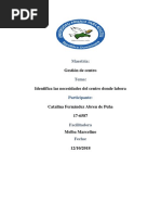 Identificar Las Necesidades Básicas en El Centro Donde Laboras