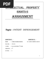 Intellectual Property rights-II: Assignment