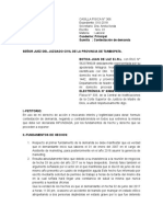 Contestación de Demanda Milagros Cabrera vs. Boza