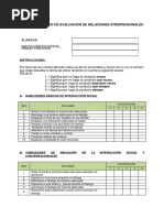 Cuestionario Relaciones Interpersonales