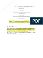 Informe DE MULTIPLICACION DE MATRICES