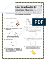 Problemas de Aplicación Del Teorema de Pitágoras