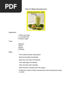 How To Make Avocado Juice